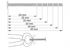 Винт универсальный для крепления ручек М4 х 20-45 мм (100 шт.)
