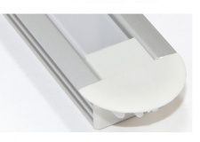 Комплект алюминиевого профиля ПП-441 для светодиодной ленты. Врезной высокий. Комплект: алюмиевый профиль, светорассеиватель, торцевые заглушки. Длина 2000 мм.