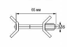 Стяжка для соединения столешниц. 65 мм.