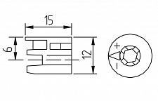 Эксцентрик для ДСП 16мм. KF-04-001. LEMAX. (100  шт.)