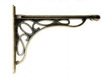 Кронштейн мебельный декоративный, MOD 6. Размер 240 х 190мм. Цвет Античная бронза. EDSON