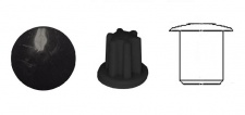 Заглушка пластиковая для технологических отверстий 5 мм. Цвет Черный, №22. (1000 шт.)