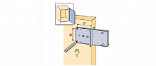 Универсальный разметочный шаблон MultiBlue для петель и монтажных планок, полкодержателей, стяжек. 351. HETTICH